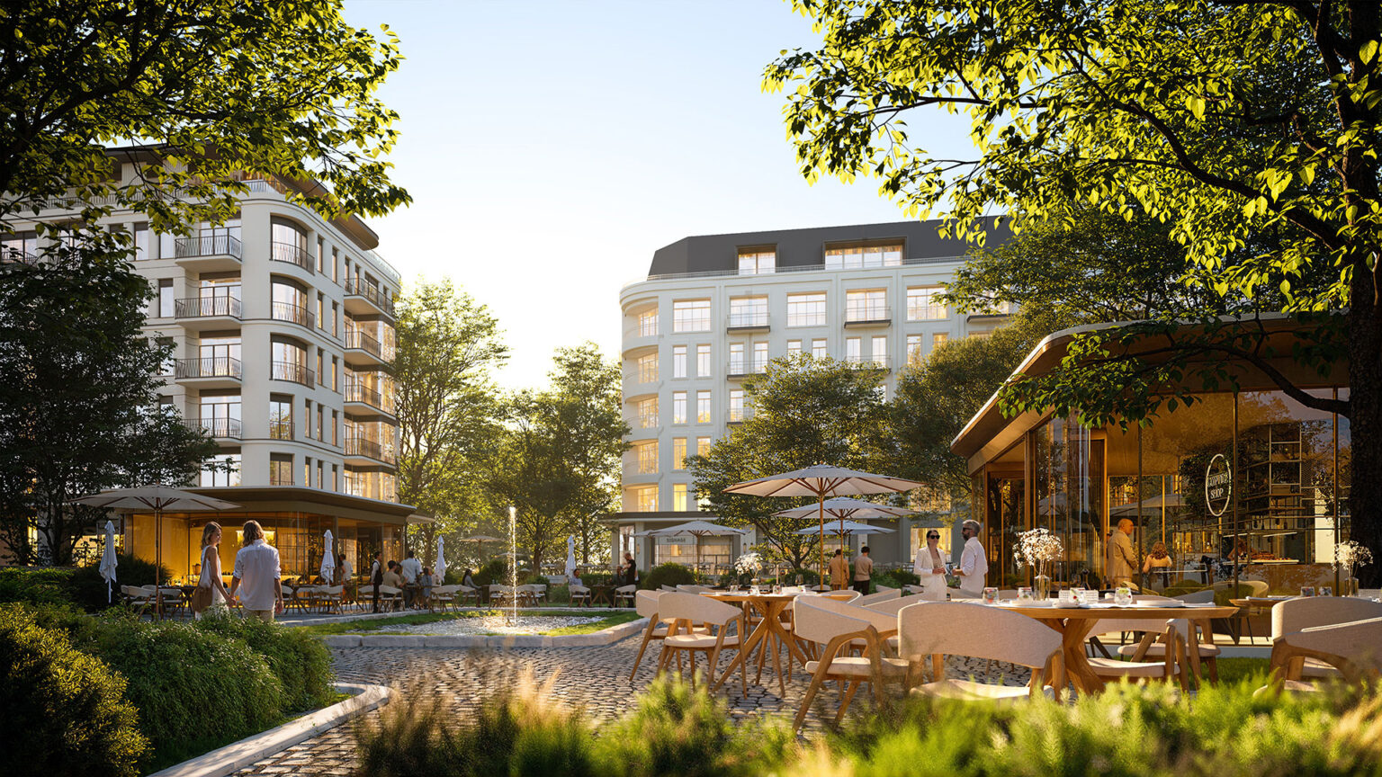 Tbilisi Waterfront · Eagle Hills architectural render, not a completed building